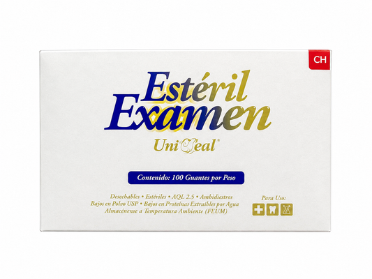 Guante Látex Estéril (CH) Examen Uniseal Caja