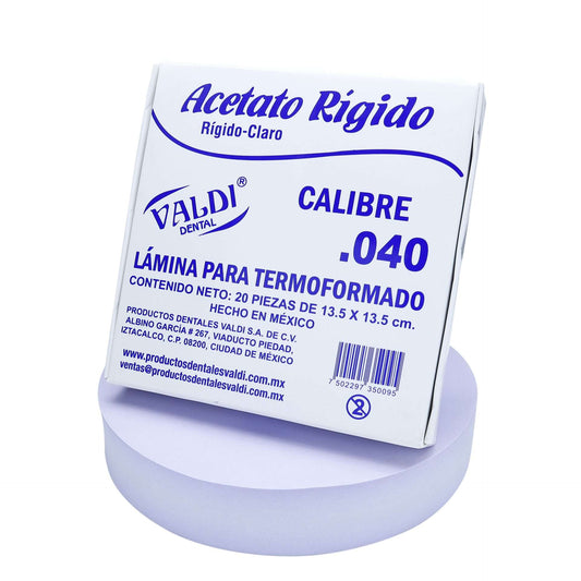 Acetato rígido .40 caja/20piezas