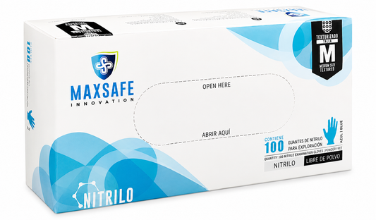 GUANTE NITRILO MAXSAFE M AZUL
