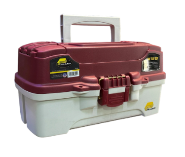 CAJA PARA MATERIAL PLANO GUINDA Y AZUL
