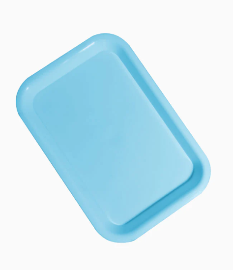 CHAROLA PLASTICO LISA PEDIATRICA AZUL
