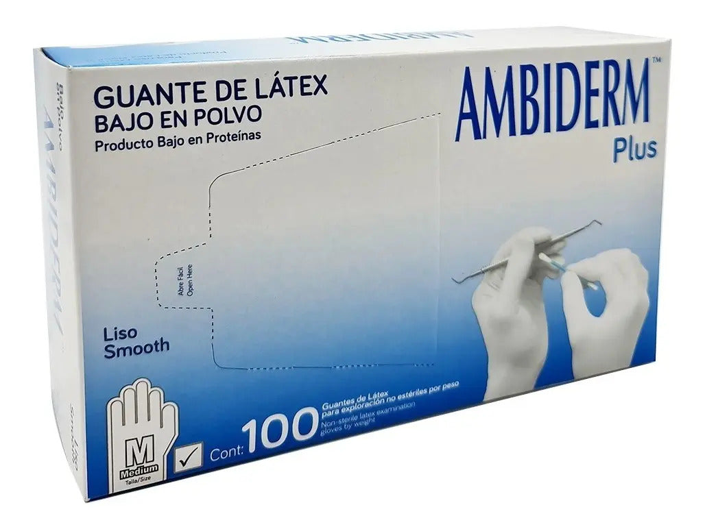 Guante LÁTEX Ambiderm Blanco M