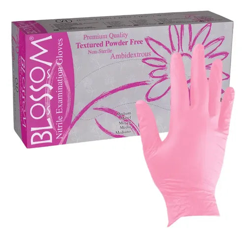Guante nitrilo blossom XS Rosa