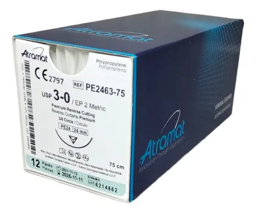 Sutura 3-0 monocryl atramat caja con 12
