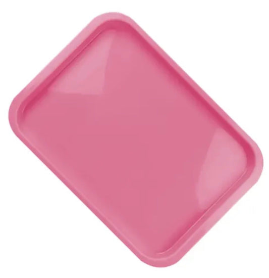 CHAROLA PLASTICO LISA PEDIATRICA ROSA