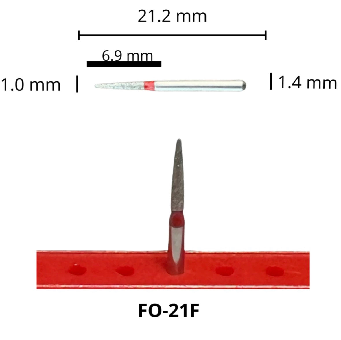 FRESA FO-21F FLAMA DIAMANTE ROJA MDT