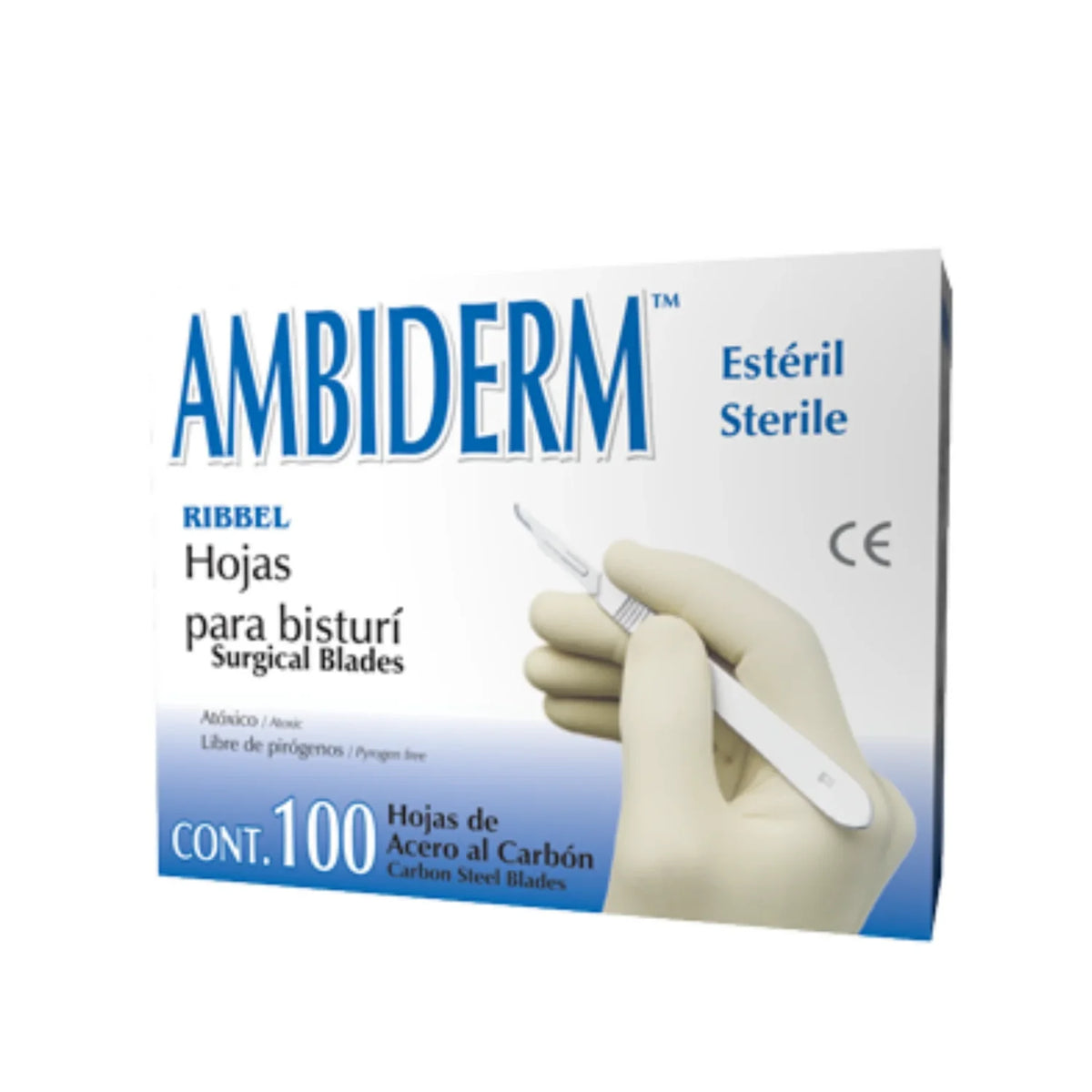 Hoja de bisturi 15c caja con 100 ambiderm