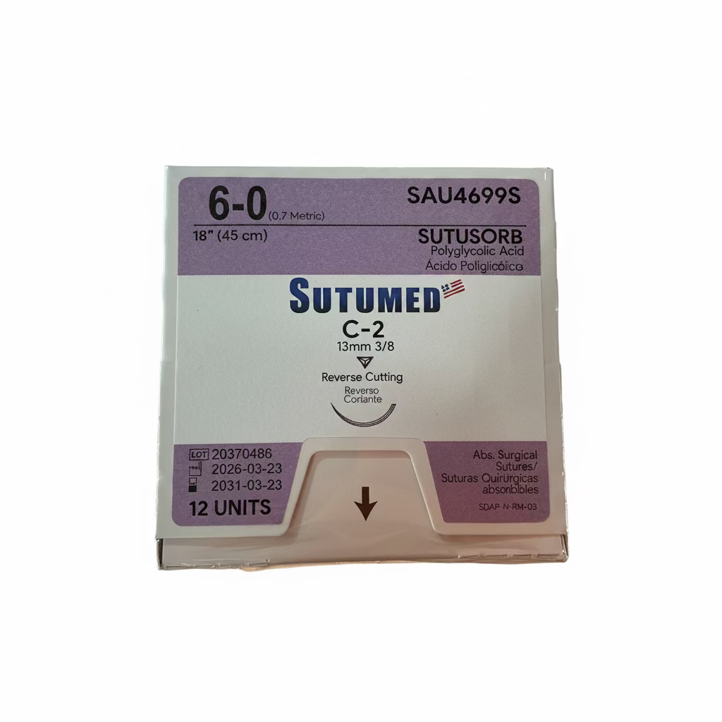 SUTURA VYCRIL PGA 6-0 REVERSO CORTANTE CAJA 12pz