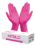 Guante nitrilo Uniseal M rosa no metálico