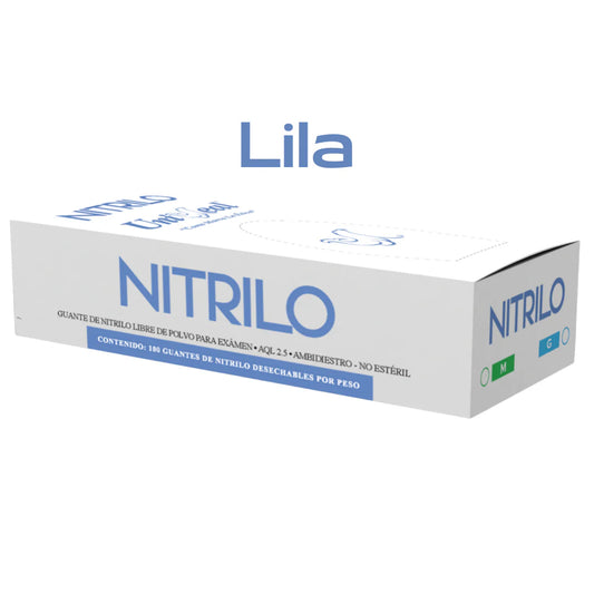 Guante nitrilo uniseal (XCH) LILA