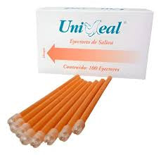 EYECTOR de saliva naranja con 100 piezas Uniseal