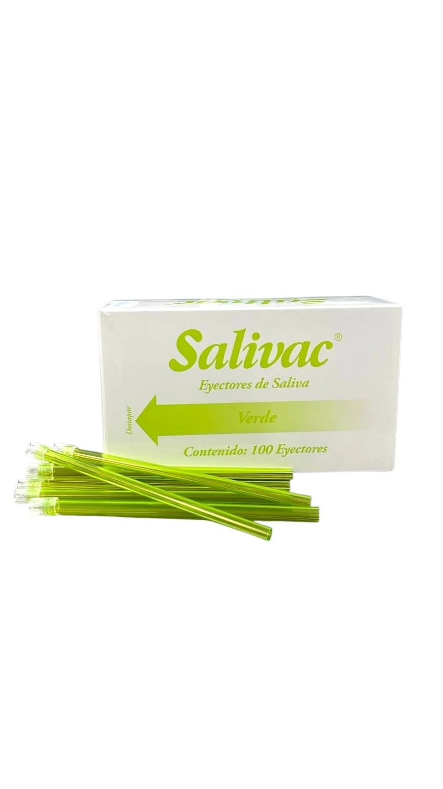 EYECTOR de saliva verde con 100 piezas Uniseal
