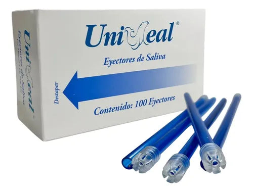EYECTOR de saliva cobalto con 100 piezas Uniseal