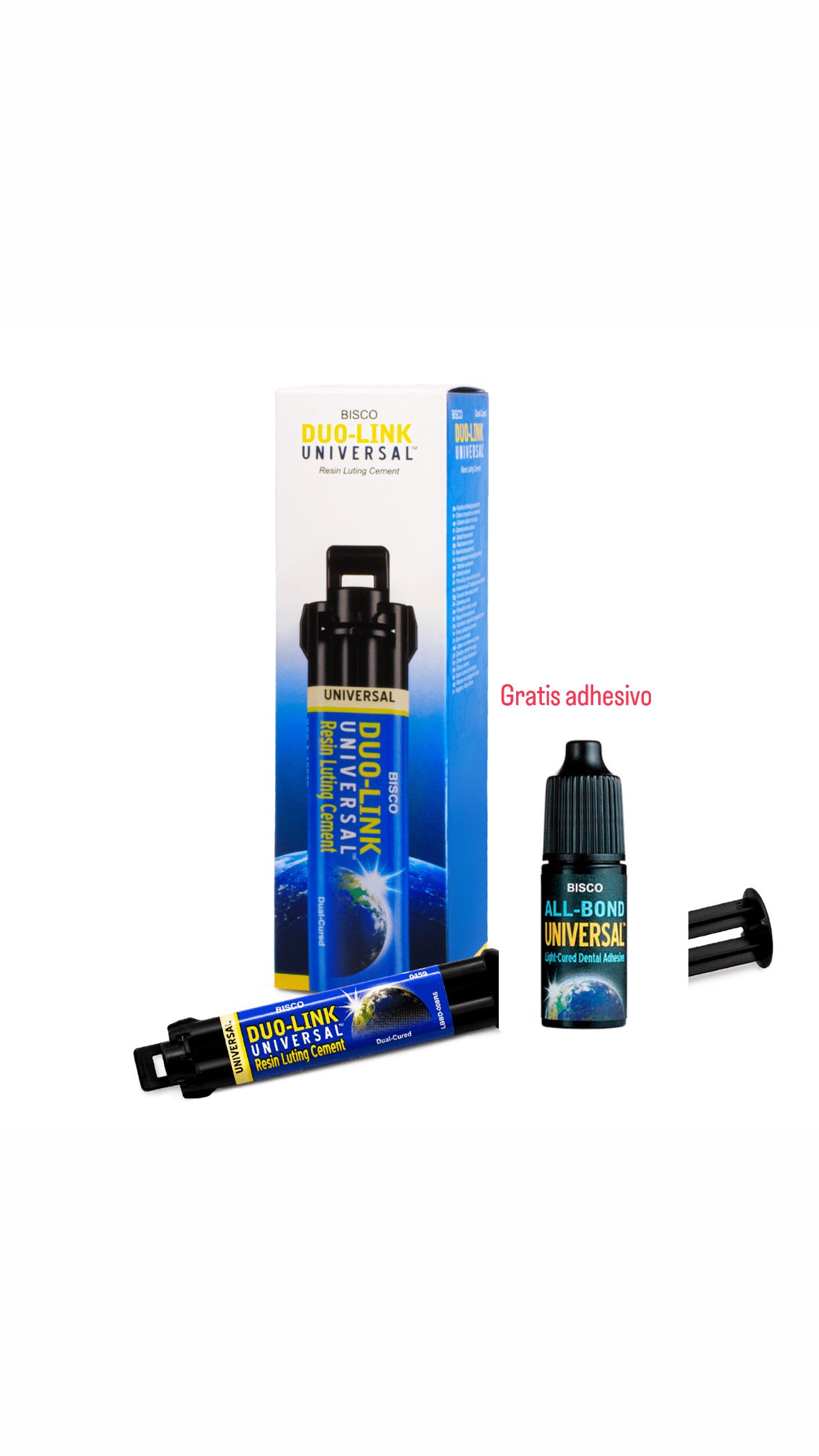 Duo link universal jeringa + muestra gratis all bond universal Cemento dual