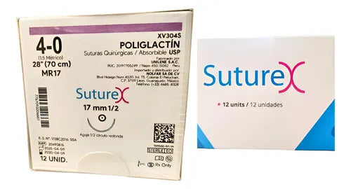 Sutura 4-0 caja Suture X caja con 12 unidades