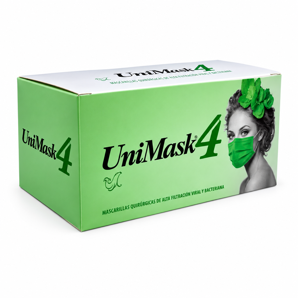 Cubreboca Uniseal verde menta fuerte