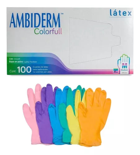 Guante LATEX Ambiderm Colorfull M
