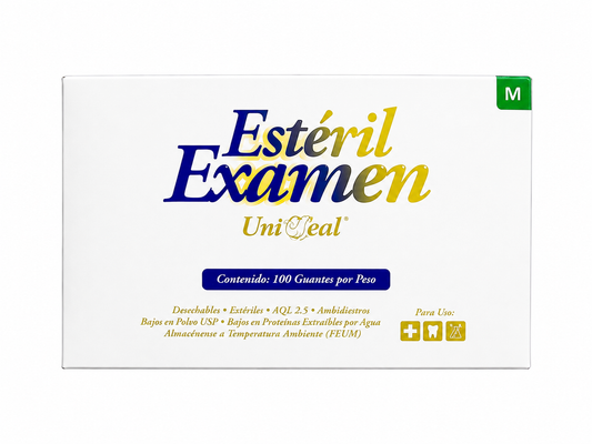 Guante Látex Estéril (M) Examen Uniseal Caja