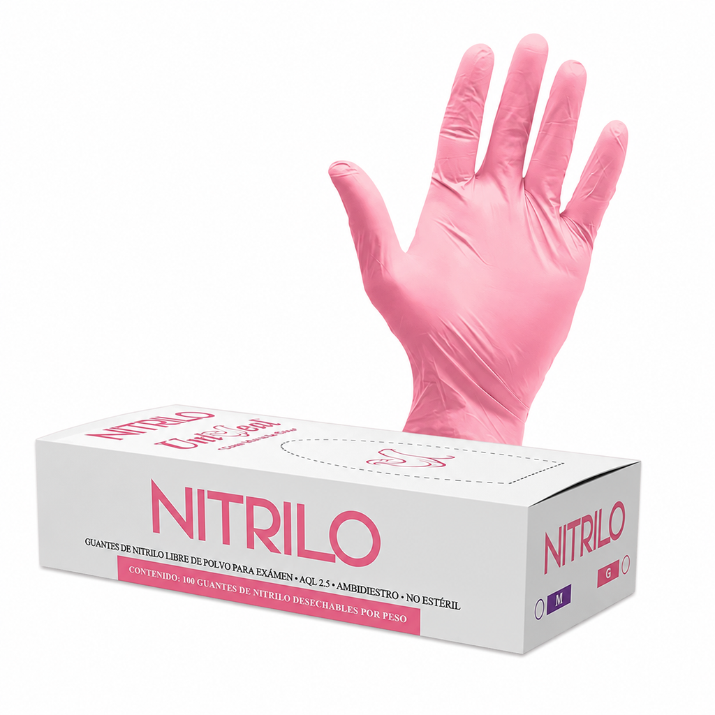 Guante Nitrilo Uniseal XCH ROSA PALIDO