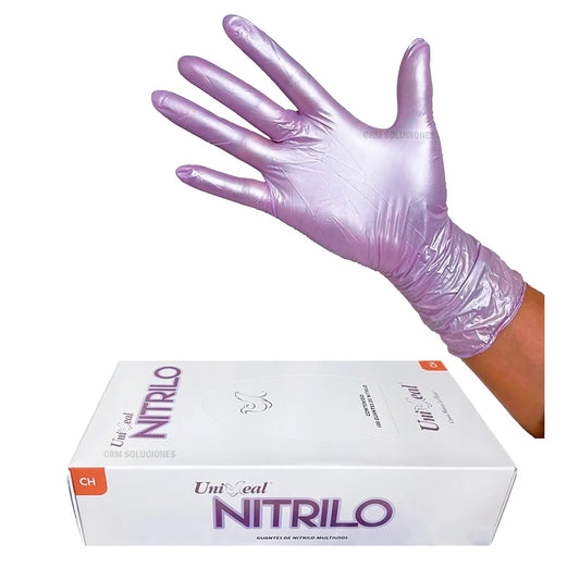Guante Nitrilo Uniseal XS MORADO METAL