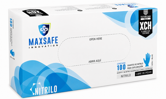 GUANTE NITRILO MAXSAFE XCH AZUL