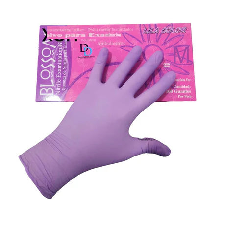 Guante nitrilo blossom XS LILA