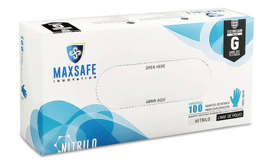GUANTE NITRILO MAXSAFE G AZUL